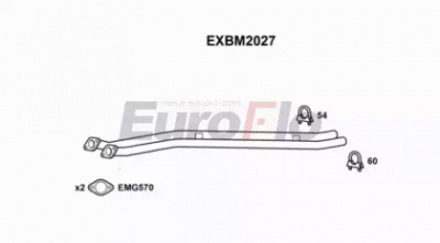 EUROFLO exbm2027 - Труба выхлопного газа