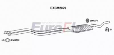 EUROFLO exbm2029 - Труба выхлопного газа