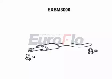 EUROFLO exbm3000 -  Средний глушитель выхлопных газов