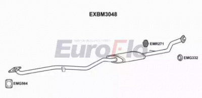 EUROFLO exbm3048 -  Средний глушитель выхлопных газов