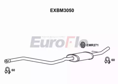 EUROFLO exbm3050 -  Средний глушитель выхлопных газов