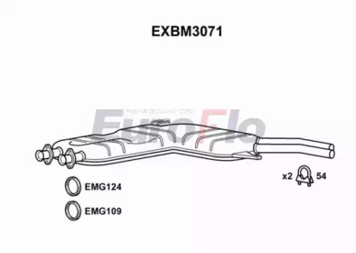 EUROFLO exbm3071 -  Средний глушитель выхлопных газов