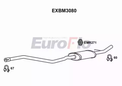 EUROFLO exbm3080 -  Средний глушитель выхлопных газов