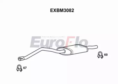 EUROFLO exbm3082 -  Средний глушитель выхлопных газов