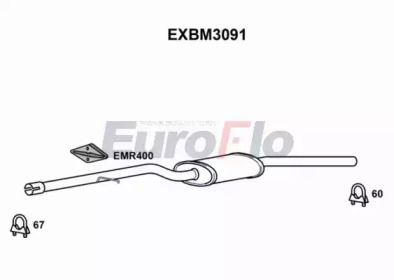 EUROFLO exbm3091 -  Средний глушитель выхлопных газов