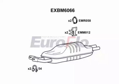 EUROFLO exbm6066 -  Глушитель выхлопных газов конечный
