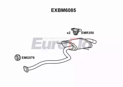EUROFLO exbm6085 -  Глушитель выхлопных газов конечный