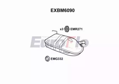 EUROFLO exbm6090 -  Глушитель выхлопных газов конечный