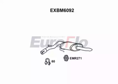 EUROFLO exbm6092 -  Глушитель выхлопных газов конечный