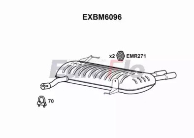 EUROFLO exbm6096 -  Глушитель выхлопных газов конечный