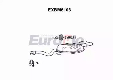 EUROFLO exbm6103 -  Глушитель выхлопных газов конечный