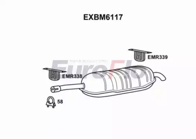 EUROFLO exbm6117 -  Глушитель выхлопных газов конечный