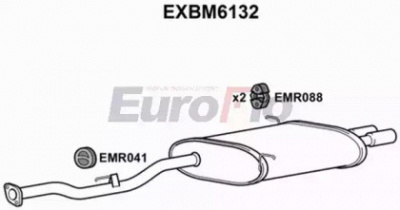 EUROFLO exbm6132 -  Глушитель выхлопных газов конечный