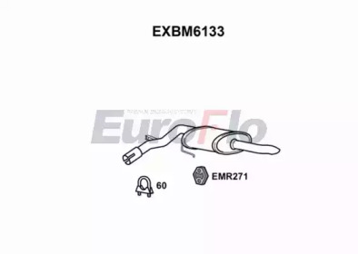 EUROFLO exbm6133 -  Глушитель выхлопных газов конечный