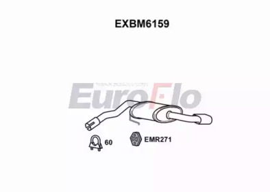 EUROFLO exbm6159 -  Глушитель выхлопных газов конечный