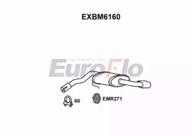 EUROFLO exbm6160 -  Глушитель выхлопных газов конечный
