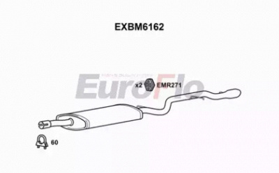 EUROFLO exbm6162 -  Глушитель выхлопных газов конечный