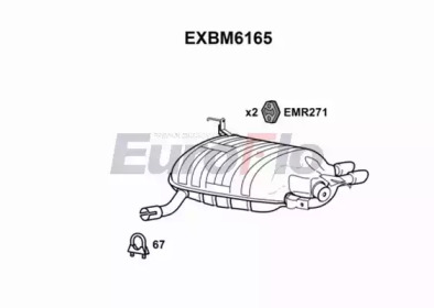 EUROFLO exbm6165 -  Глушитель выхлопных газов конечный