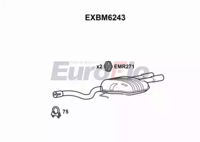 EUROFLO exbm6243 -  Глушитель выхлопных газов конечный