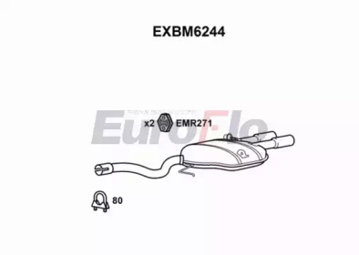 EUROFLO exbm6244 -  Глушитель выхлопных газов конечный
