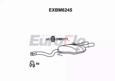 EUROFLO exbm6245 -  Глушитель выхлопных газов конечный