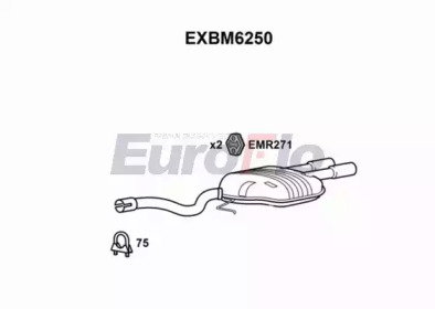 EUROFLO exbm6250 -  Глушитель выхлопных газов конечный