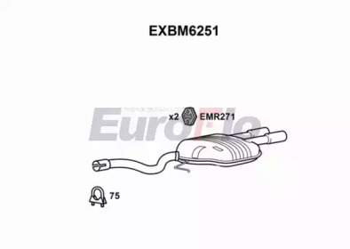 EUROFLO exbm6251 -  Глушитель выхлопных газов конечный