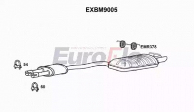EUROFLO exbm9005 -  Средний / конечный глушитель ОГ