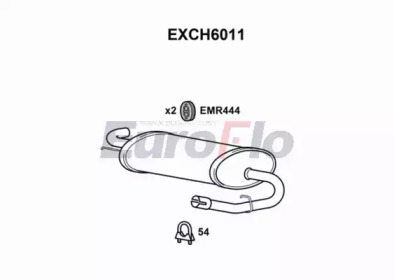 EUROFLO exch6011 -  Глушитель выхлопных газов конечный