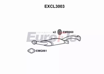 EUROFLO excl3003 -  Средний глушитель выхлопных газов