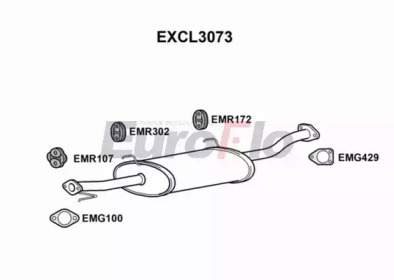 EUROFLO excl3073 -  Средний глушитель выхлопных газов