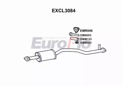 EUROFLO excl3084 -  Средний глушитель выхлопных газов