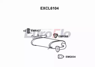EUROFLO excl6104 -  Глушитель выхлопных газов конечный