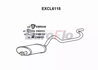 EUROFLO excl6118 -  Глушитель выхлопных газов конечный