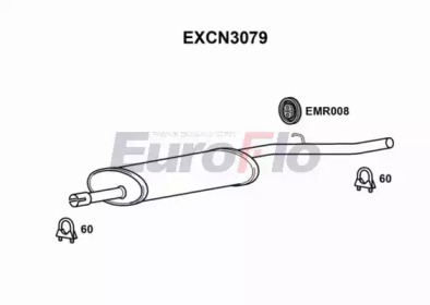 EUROFLO excn3079 -  Средний глушитель выхлопных газов