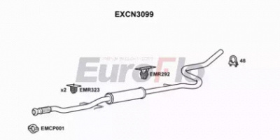 EUROFLO excn3099 -  Средний глушитель выхлопных газов