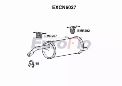 EUROFLO excn6027 -  Глушитель выхлопных газов конечный