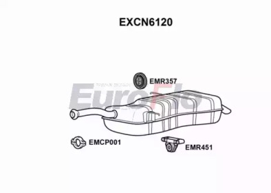 EUROFLO excn6120 -  Глушитель выхлопных газов конечный