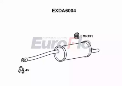 EUROFLO exda6004 -  Глушитель выхлопных газов конечный