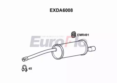 EUROFLO exda6008 -  Глушитель выхлопных газов конечный