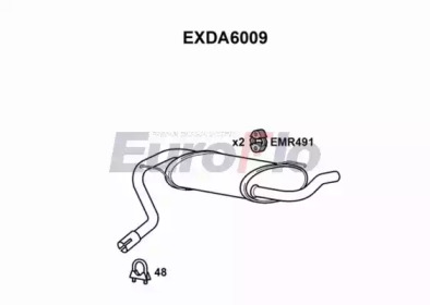 EUROFLO exda6009 -  Глушитель выхлопных газов конечный
