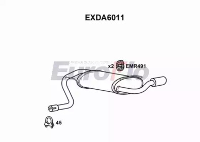 EUROFLO exda6011 -  Глушитель выхлопных газов конечный