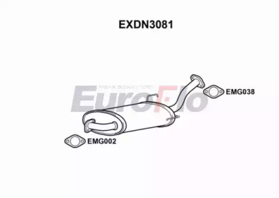EUROFLO exdn3081 -  Средний глушитель выхлопных газов