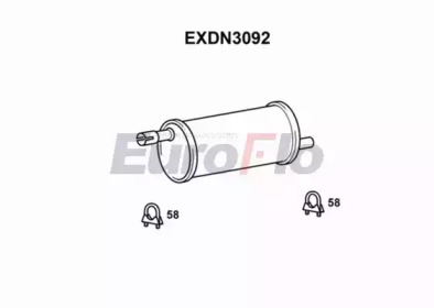 EUROFLO exdn3092 -  Средний глушитель выхлопных газов