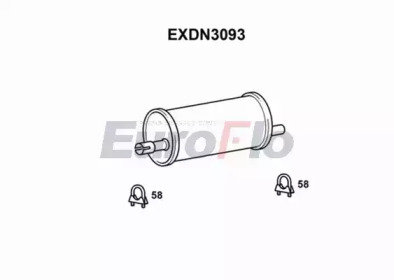 EUROFLO exdn3093 -  Средний глушитель выхлопных газов