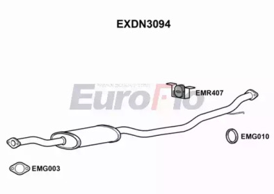 EUROFLO exdn3094 -  Средний глушитель выхлопных газов