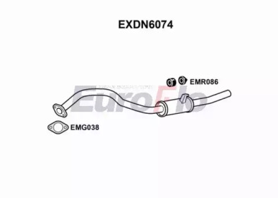 EUROFLO exdn6074 -  Глушитель выхлопных газов конечный