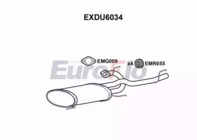 EUROFLO exdu6034 -  Глушитель выхлопных газов конечный
