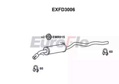 EUROFLO exfd3006 -  Средний глушитель выхлопных газов