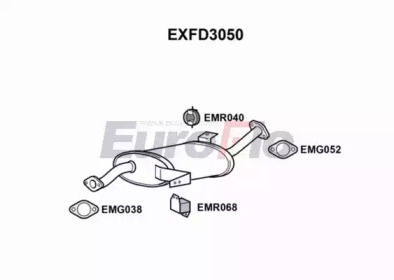 EUROFLO exfd3050 -  Средний глушитель выхлопных газов
